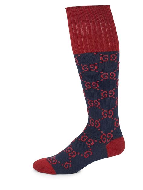 gucci socks blue and red|black gucci socks men.